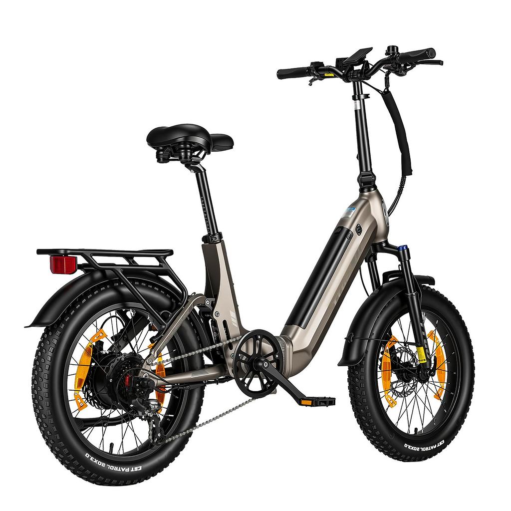 TTGO F7 Folding Electric Bike – 250W Motor – 48V 15Ah Battery – 120-140 Km Max Range – 20"×3.0" Tires – Hydraulic Brakes – Shimano 7speed