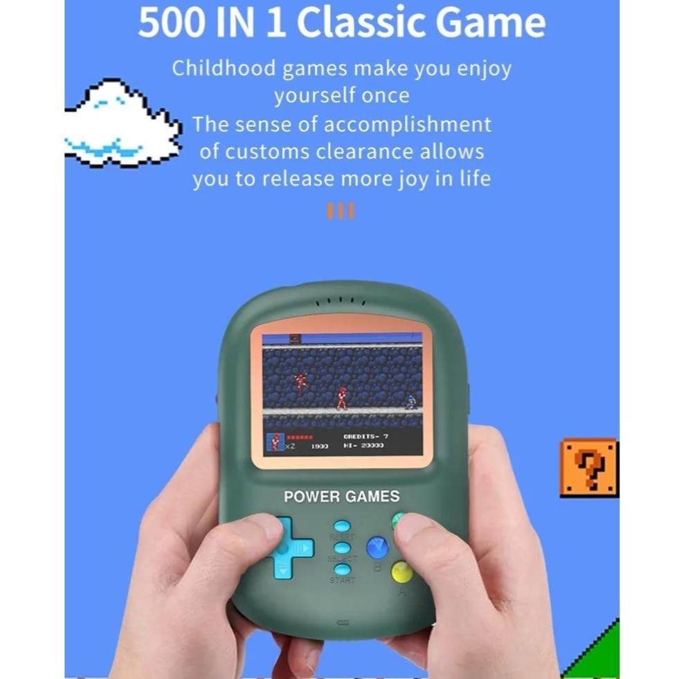 D54 500 In 1 Handheld Game Console Mini Portable Player Retro Video Games Console Boy with 8000mah Large Capacity Power Bank