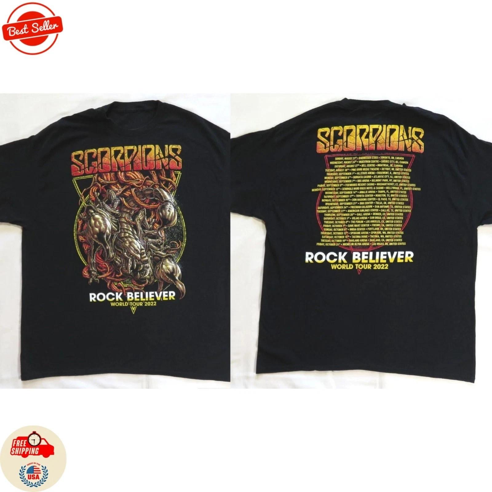 Scorpions Believer Concert Tour Dates 2022 Gift Unisex S-5XL Shirt L