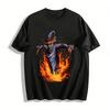 Halloween Vogelscheuche Verbrennungsdruck Kurzarm T-Shirt Reines Baumwoll-T-Shirt