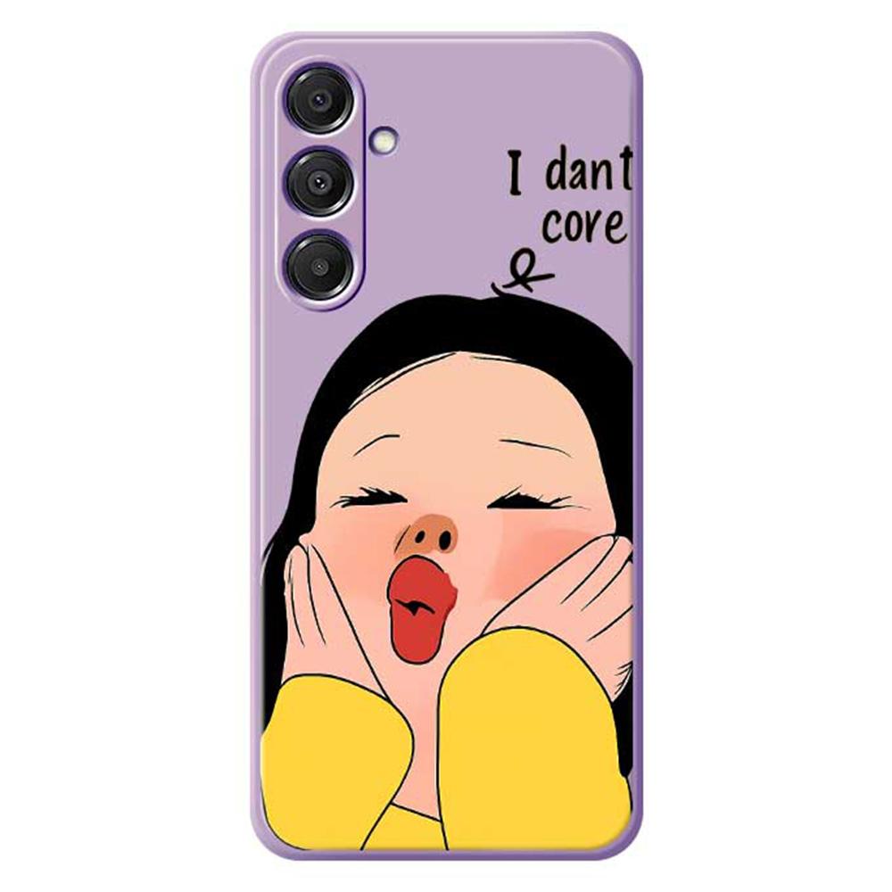 For Samsung Galaxy A16 5G/4G Case Girl Holding Face Pattern Printing Straight Edge TPU Phone Back Cover
