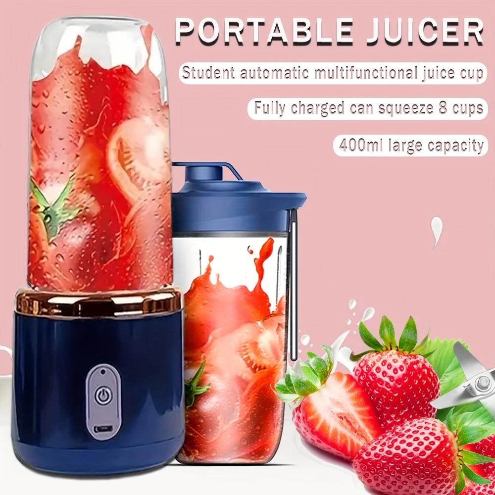 Blue/Pink Electric Juicer USB Charging Smoothie Blender Household Fruit Juicer Cup  Milkshake
