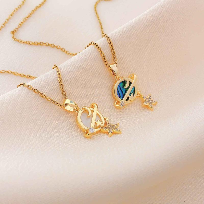 Necklace Accessory - Planet Necklace for Women. New Style Necklace. Versatile and High-end. Lockbone Chain Accessory.