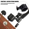 2 In 1 Guitar String Winder And Bridge Pin Puller With 5 Picks For Quick String Change On Electric Acoustic Guitars