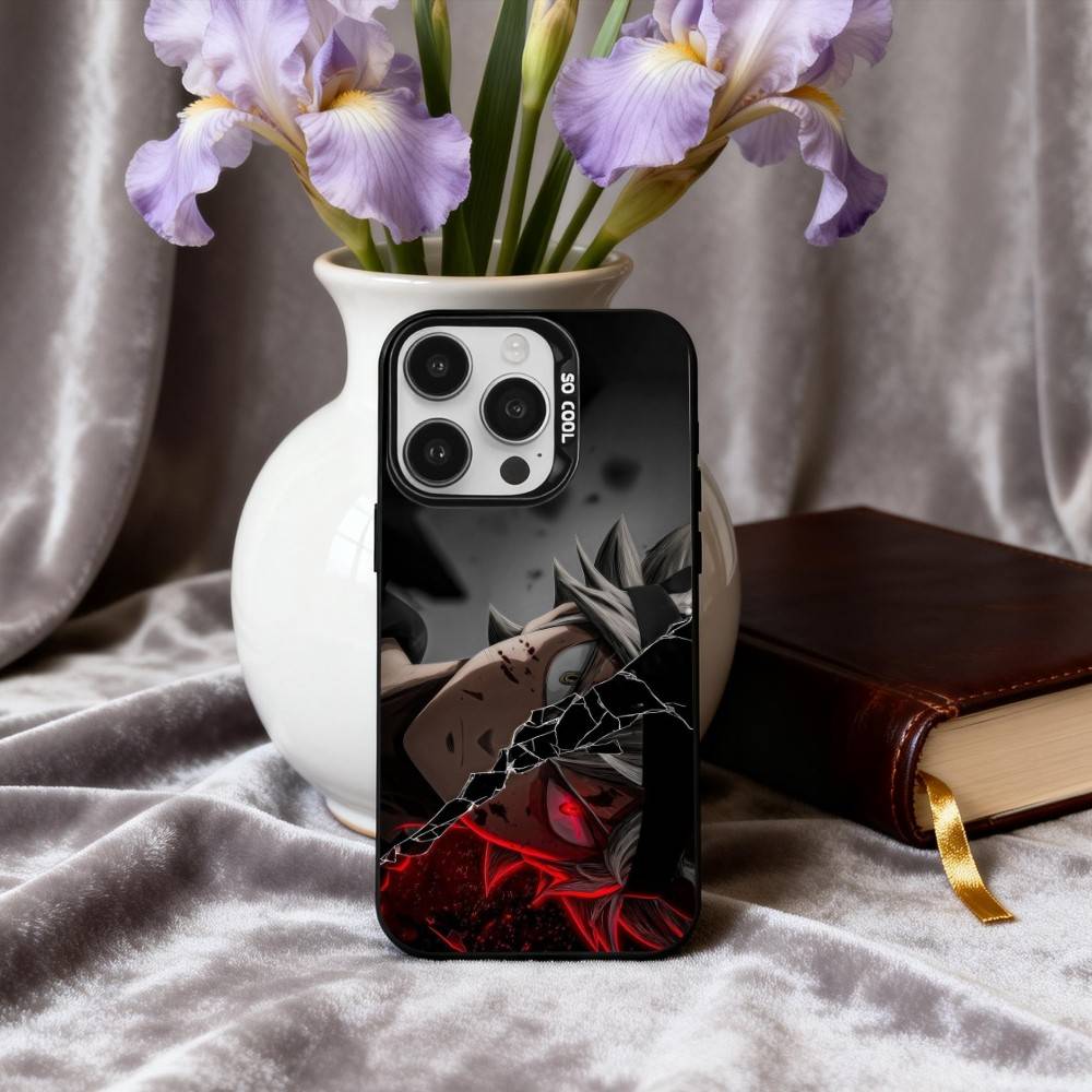 Anime Cool A-Asta B-Black C-Clover  Phone Case For iPhone17,16,15,14,13,12,11 Plus,Pro Max Black Candy Silver Phone Case