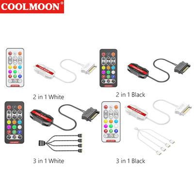 ARGB Controller Cable ARGB 5V 3PIN To SATA LED Color Intelligent Fan Controller 1 To 4 Sync Motherboard Cable Extension Line