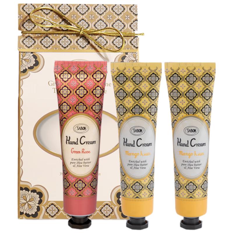 SABON Handcreme Geschenkset: Mango Kiwi & Grüne Rose Trio