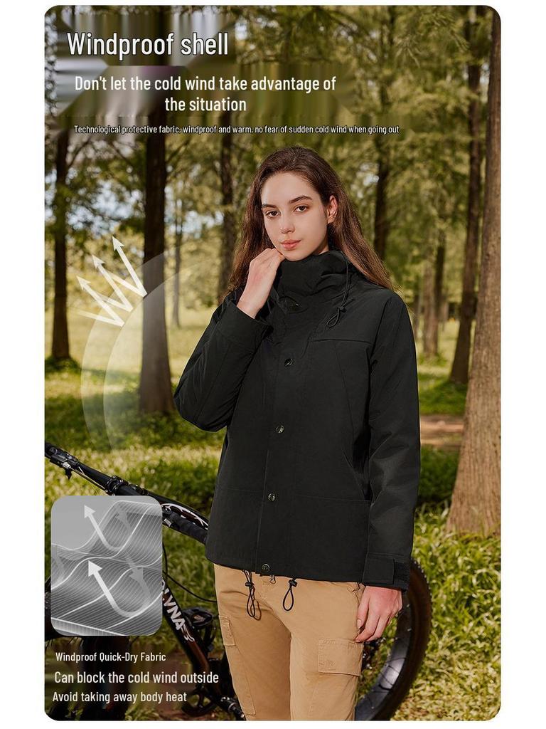 Windproof & Waterproof 3-in-1 Workwear Jacket with Logo for Autumn/Winter