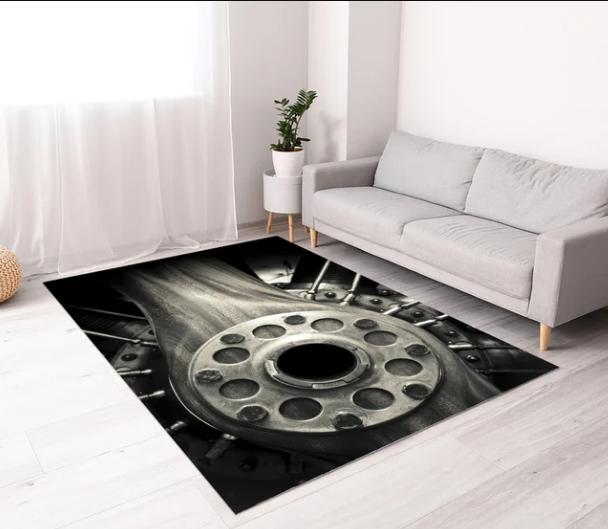 Racetrack Lines Rug Race Car Road Mat Track Play Room Mat Race Track Carpet Retro Home Decoration