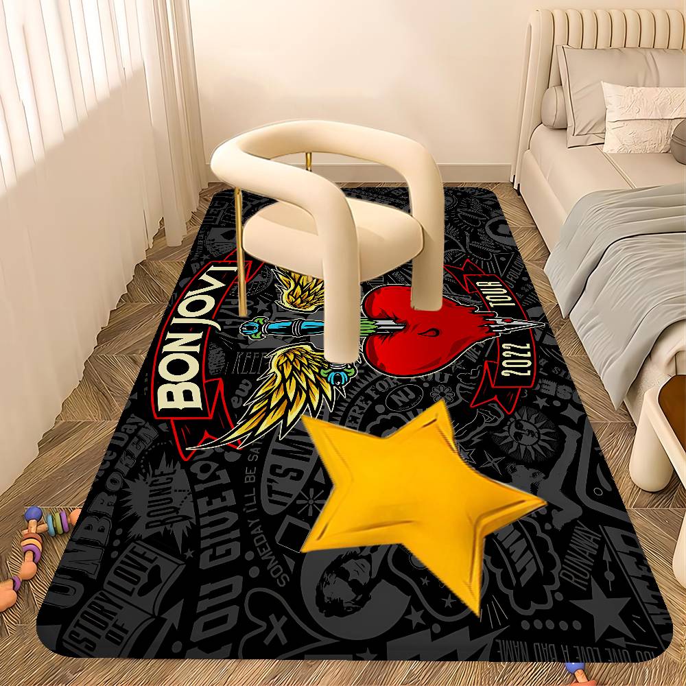 B-BonS Logo J-Jovi Entrance Door Mat Washable Non-Slip Living Room Sofa Chairs Area Mat Kitchen Welcome Doormat
