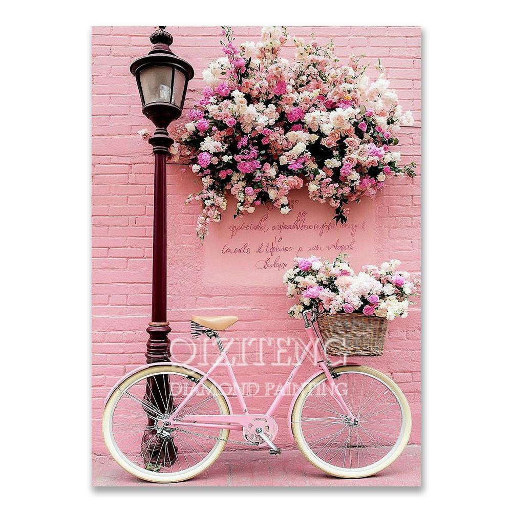 Europäische Architektur 5D DIY Diamantmalerei Set Naturlandschaft Voll Diamant Mosaik Kreuzstich Set Raumdekoration Geschenk