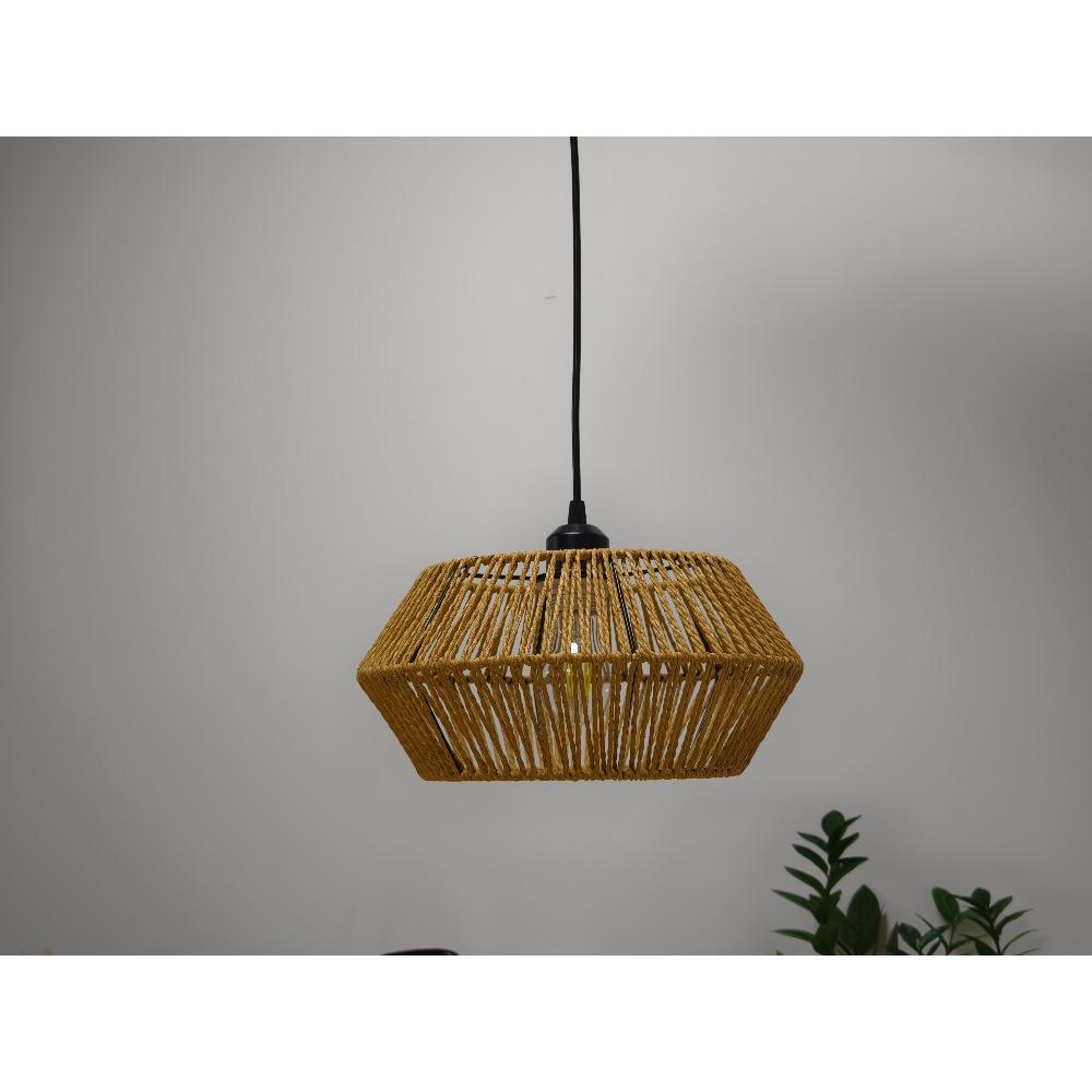 Rattan Chandelier Light Led Light Vintage Zen Style Hanging Light Pendant Lamp for Home Room Decoration Lighting Fixture E27