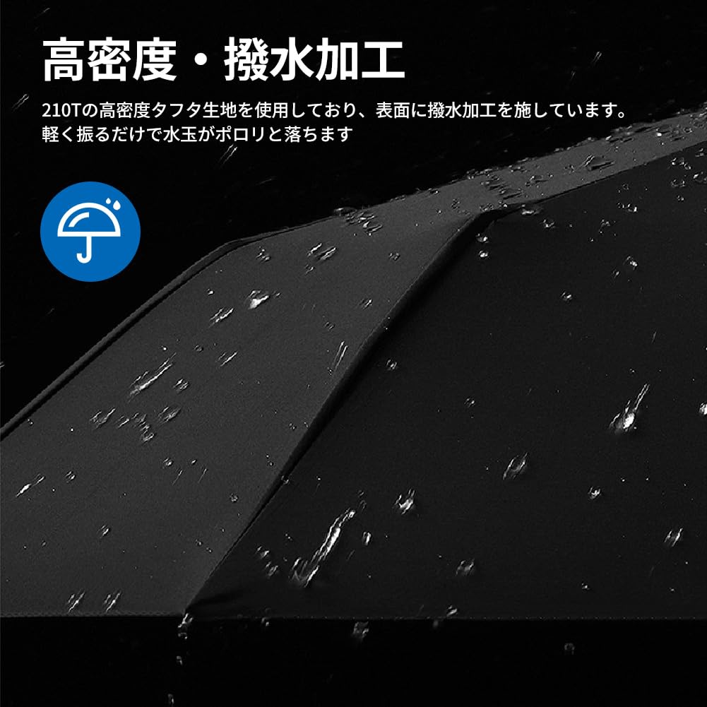 Linnuim Folding Folds in 3 Shape Memory Automatic Opening and Closing in 1 Second Improved 10 Ribs 105cm Umbrella Large Durable Even in Strong Super