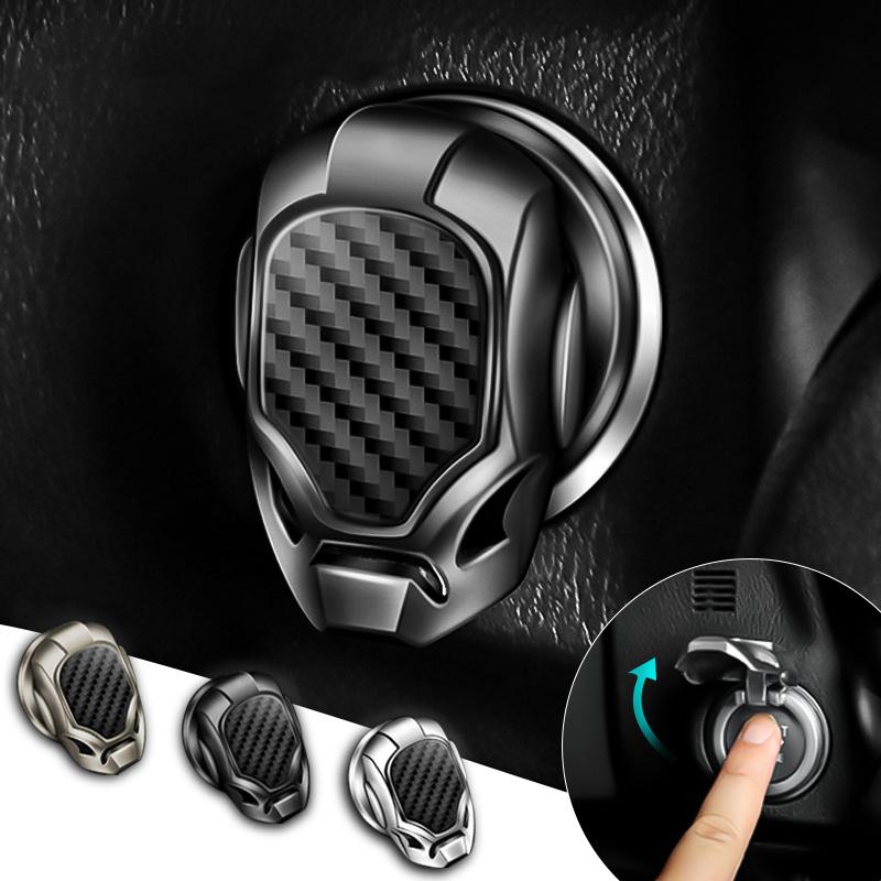 3D Metal Engine Ignition Start Stop Push Button Sticker One Button Ignition Key Decorative Switch Button Cover For Car Interior
