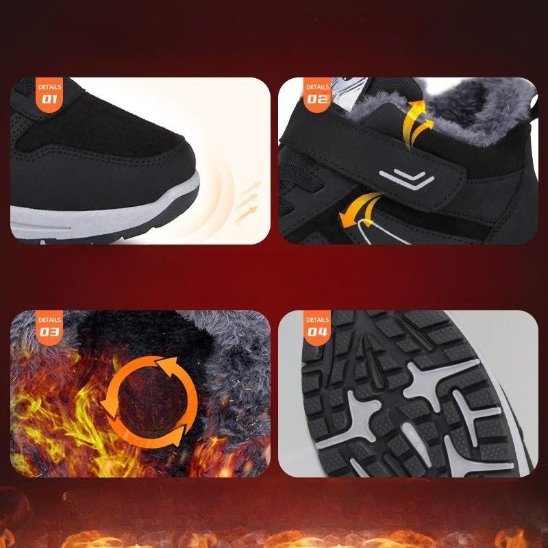 New Cotton Shoes: High-top, Warm, Fleece and Thickened Velcro Snow Boots