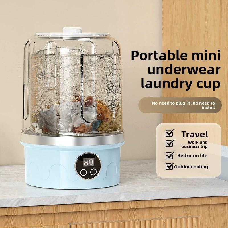 Mini lavadora portátil para ropa interior y calcetines, máquina de limpieza automática compacta