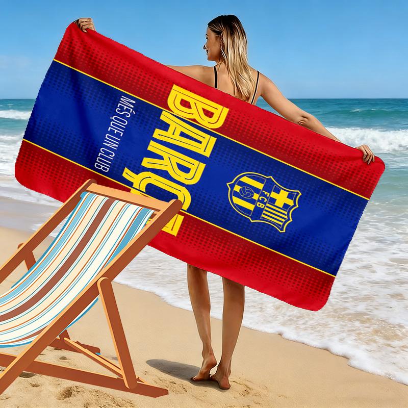 Barcelona 2D Flat Print Beach Towel, Large Soft Quick Dry Towel for Beach Camping SwimmingDSTJ0925188