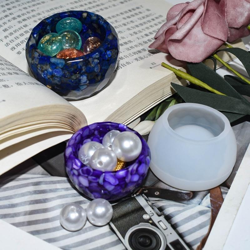 Transparent Silicone Mold Jewelry Making Molds Crystal Resin Mould DIY Storage Cup Moulds for DIY Hand-Making Crafts