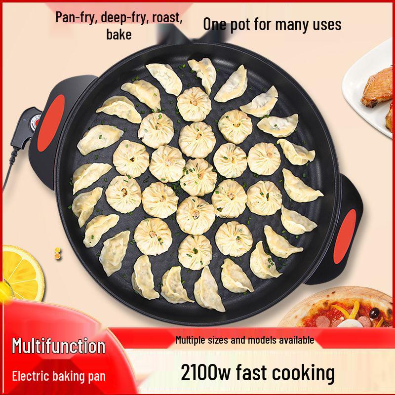 Extragroße antihaftbeschichtete elektrische Grillplatte: Multifunktionale Pfanne zum Frittieren & Backen für Pfannkuchen & Roti