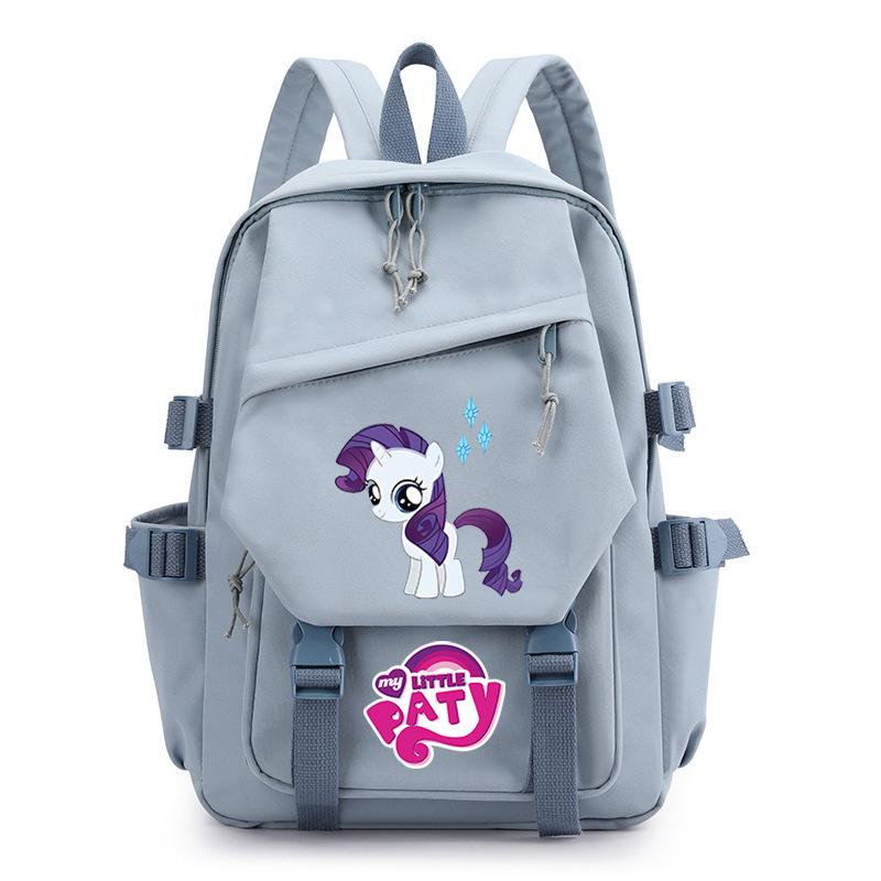 Pony Poly Rainbow Pony Printed Student School Bag Large Capacity Primary And Secondary School Student School Bag Children'S Backpack