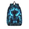 Style Pokemon Gengar Crack Texture Rucksack  Mochilas Lightweight For Work Zip Closure Rucksack Featuring Durable Construction