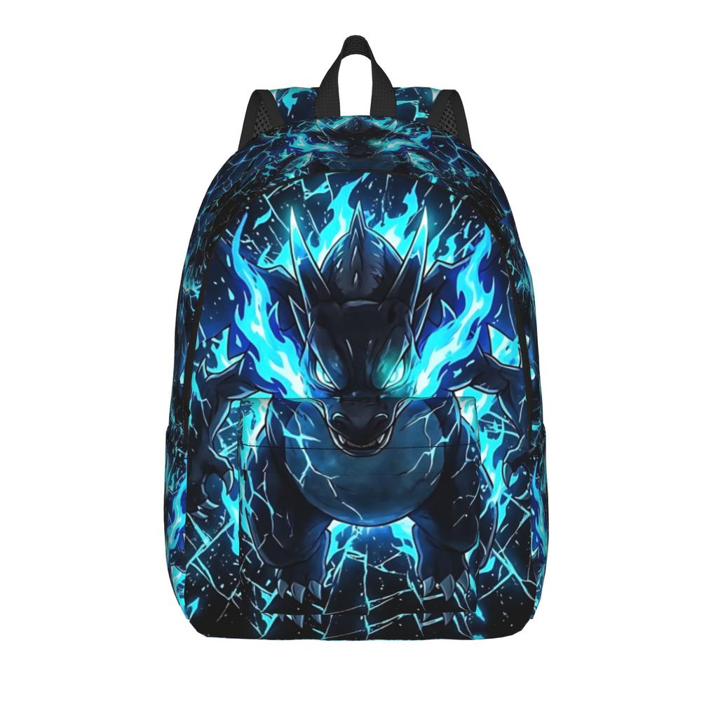 Style Pokemon Gengar Crack Texture Rucksack Mochilas Lightweight For Work Zip Closure Rucksack Featuring Durable Construction