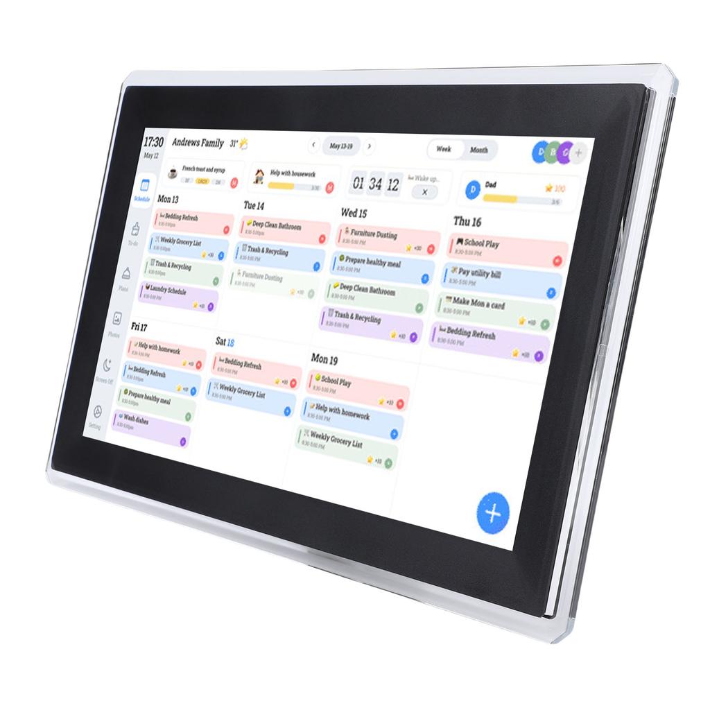 15.6 Inch WiFi Digital Calendar Chore Chart HD Touchscreen Interactive Display Smart Family Planner Digital Picture