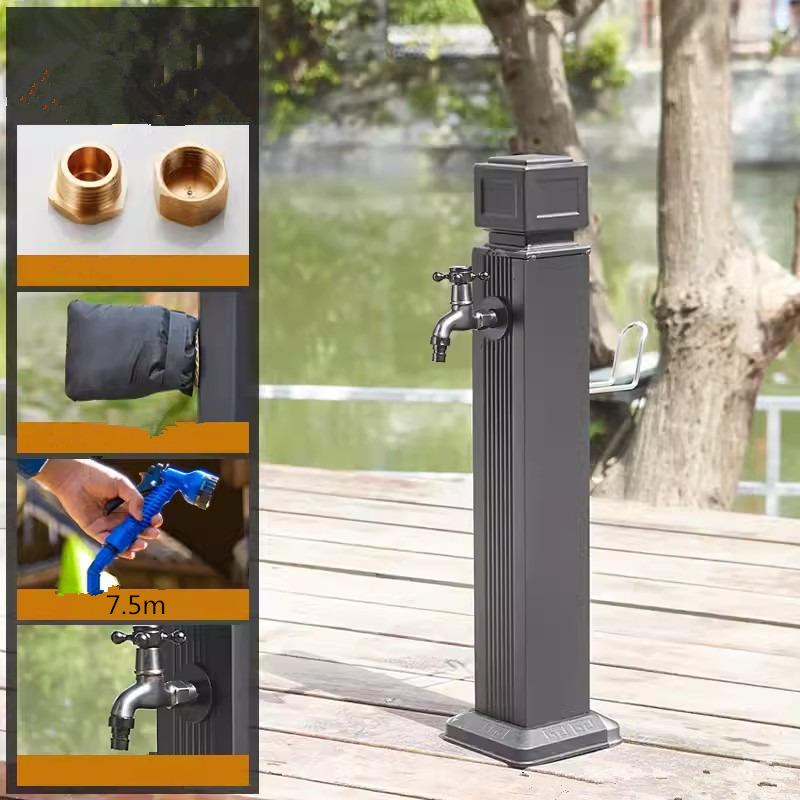 Tuqiu Antique Garden Faucet Red Bronze Outdoor Faucet Black Outdoor Stand Faucet Outdoor Mixer Column Tap Single Cold