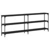 Console Table Black Oak Look 200 X 29 X 75 Cm