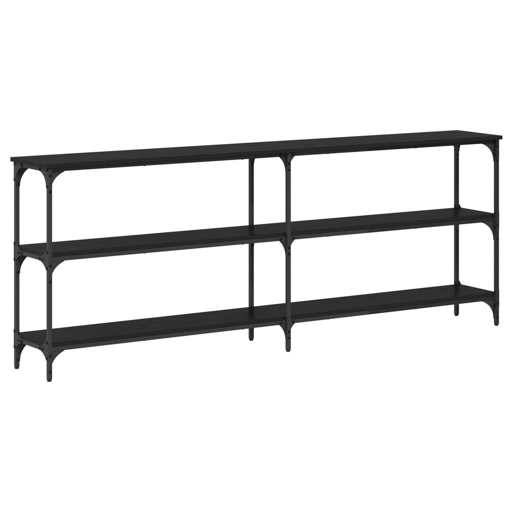 Console Table Black Oak Look 200 X 29 X 75 Cm