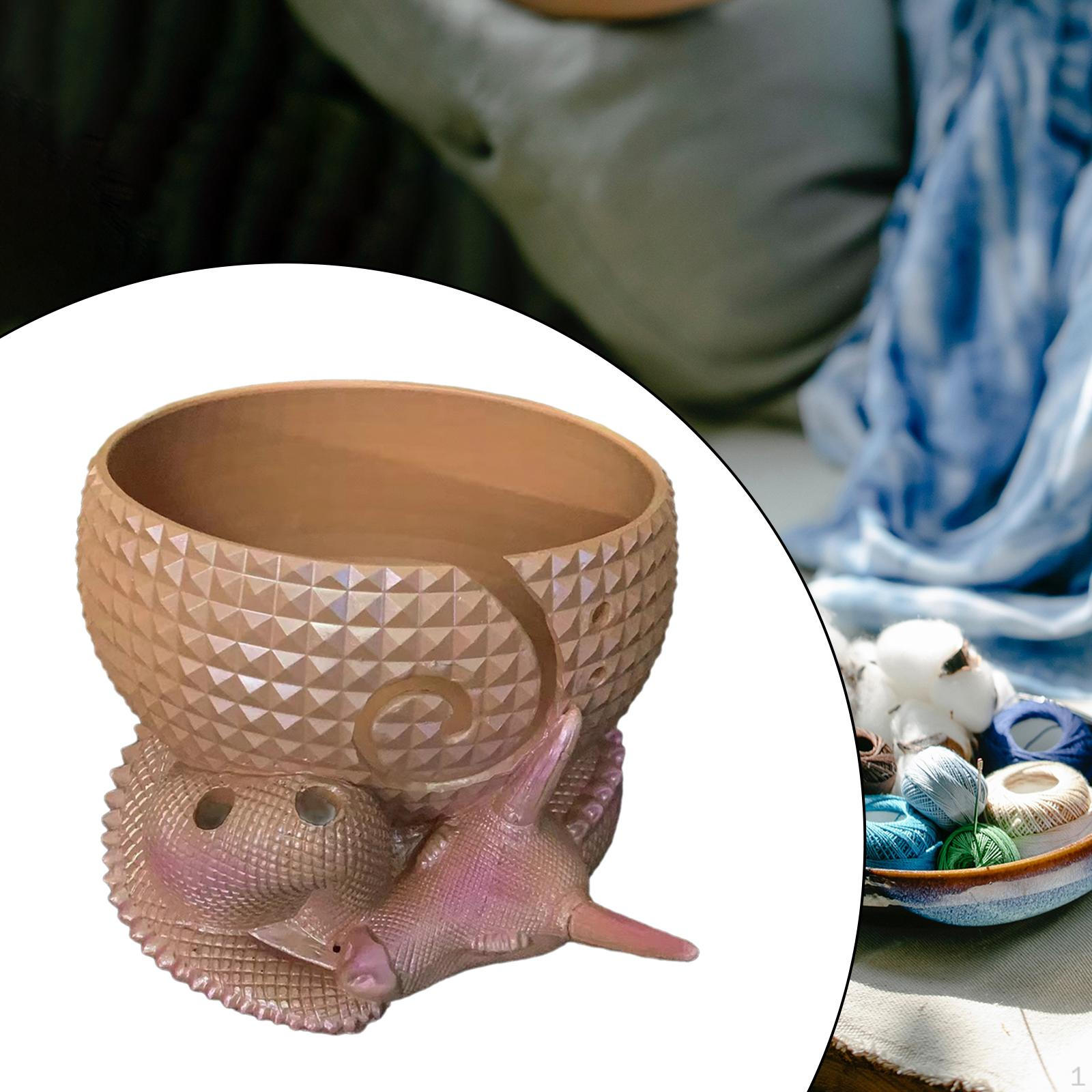 

Держатель для вязания крючком из пряжи «Дракон и яйцо» с органайзером для вязания мисок для вязания красный