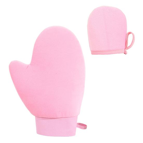 2Pcs/Set Body Lotion Gloves Self-Drying Design Non-Stick Quick-Drying Reusable Flocking Material Apply Lotion Body Care Gloves