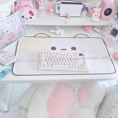 Podložka pod myš Kawaii Cute Ins Style Original Cat Oversized kožená vodotěsná podložka na stůl Kancelář Studijní podložka pod počítačovou klávesnici na koleji