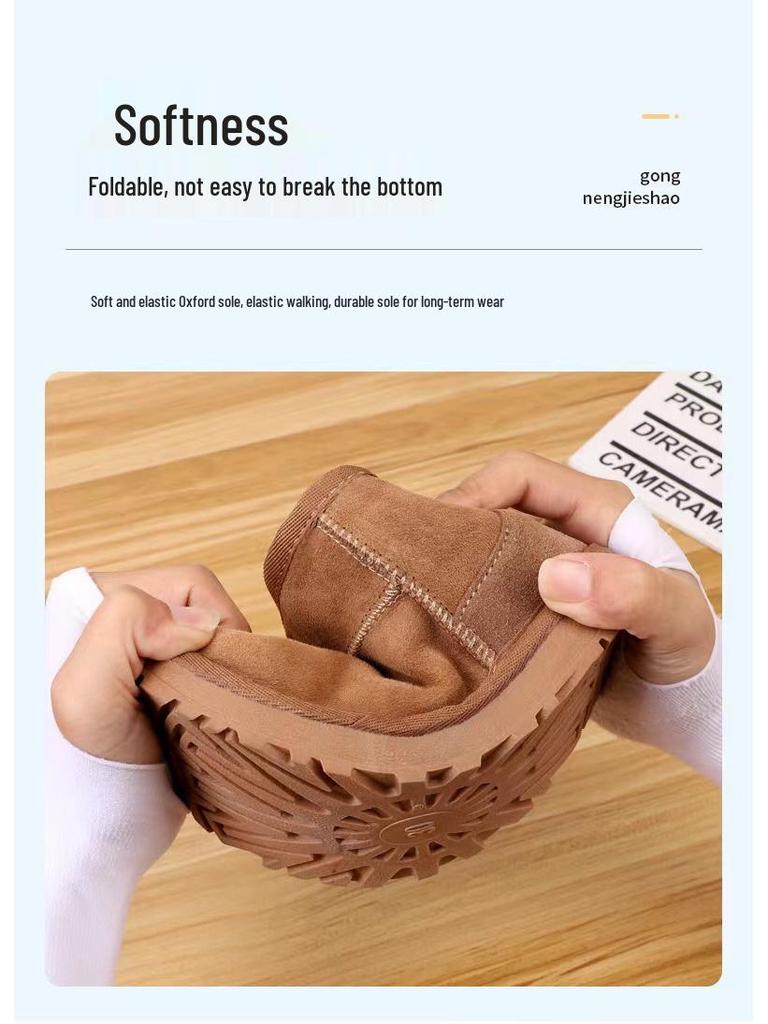 Children's Shearling Winter Boots: Thick Velvet-Lined Snow Boots for Boys & Girls