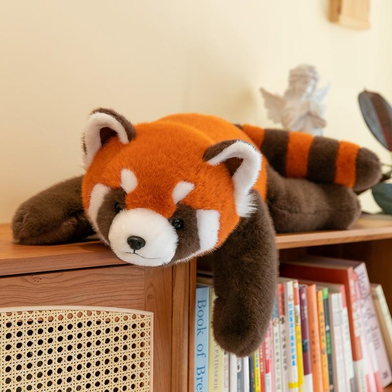 Plush Red Panda Toy Soft Stuffed Animal Kids Adults Sleep Comfort Pillow Office Nap Cushion Home Decor
