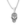 Gotische Hip Hop Totenkopf Anhänger Halsketten Für Männer Edelstahl Punk Mode Skelett Halskette Halloween Schmuck Geschenke Großhandel