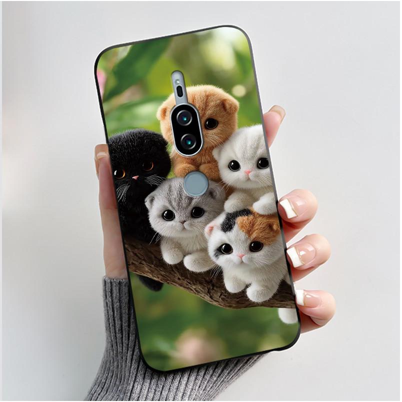 For Sony Xperia XZ2 Premium SO-04K SOV38 XZ2Premium Case Luxury Cute Cool Boys Girls Black Soft Silicone Back Cover TPU Housing