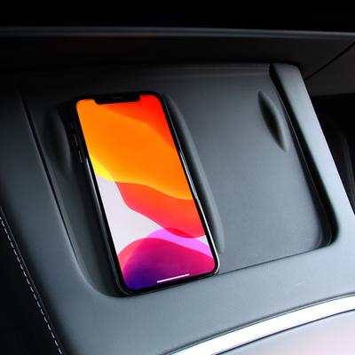 Autotelefon-Lade-Zentralsteuerpad aus Silikon, kabellos, für Tesla Model 3 Y, rutschfeste Matte, staubdichte Ladegerät-Schutzabdeckung, Autozubehör