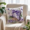 Purple Lavender Rose Cushion Cover Bedroom Car Home Sofa Decorative Pillowcase Vintage Throw Pillow Case