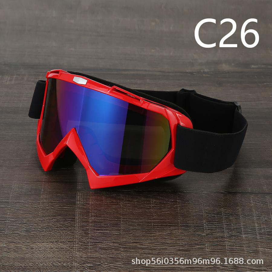 Painted Off-road Motorcycle Goggles, Retro Harley, Locomotive Outdoor Sports Riding Goggles, Ski Eyes