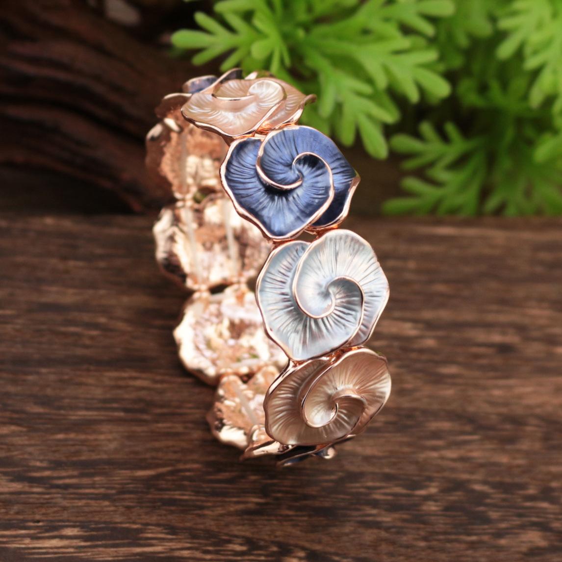 

Новый цвет Масло Геометрическая Роза Эластичный Браслет Мода Премиум Женский Универсальный Сплав Браслет