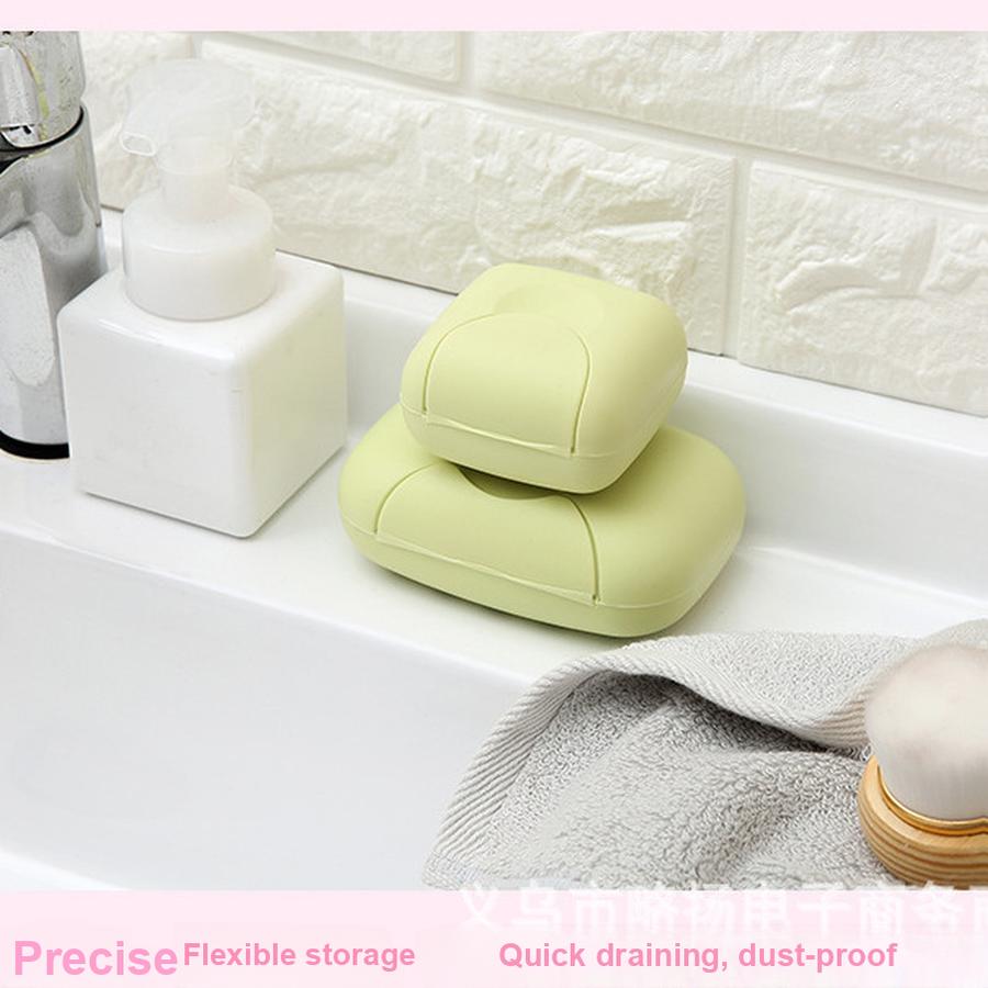 Portable Travel Soap Box with Lid, Large Size Plastic Soap Case for Travel