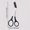Hypoallergenic Stainless Steel Eyebrow Scissors with Built-in Comb – Professional, Ambidextrous Precision Grooming Tool