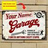 VintageStyle Retro Aluminum Garage Sign  CustomText Personalized ScratchResistant Wall Decor Great for Mens Workshops