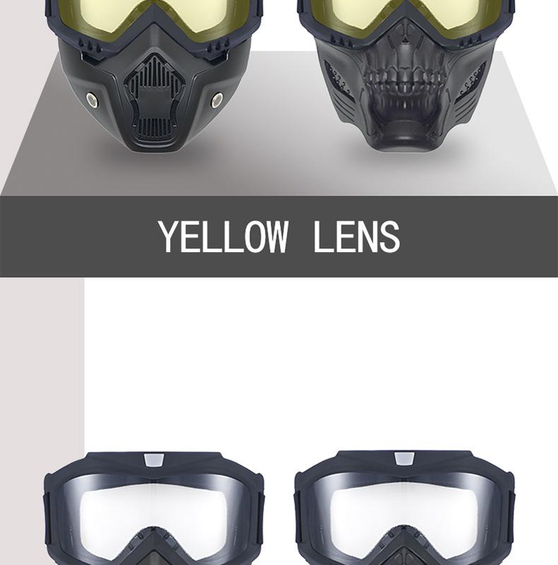 Retro Harley Windproof Face Shield & Goggles for Motorcycle Riding