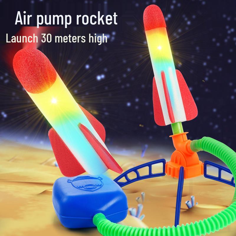 Kids' Foot-Operated Flashing Rocket Launcher Toy