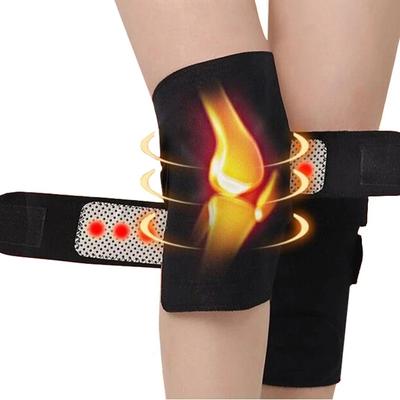 1 Paar Knieorthese-Stützpolster, verstellbar, Turmalin, selbsterhitzend, Magnetfeldtherapie, Knieschutzgürtel, Arthritis-Kniemassagegerät