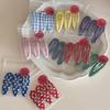 3pcs/set  Water Droplets Barrettes Wavy Edge Plaid BB Clip Basic Hairpin for Baby Girls Kids Hair Accessories