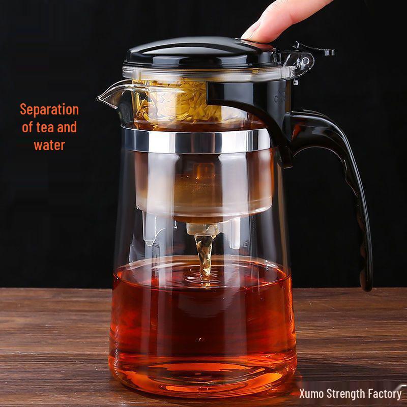 Residue-Separating Multi-Functional Teapot Set with Integrated Lazy Flowing Cup