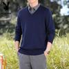 Playboy Men's Faux Two-Piece Shirt Collar Sweater